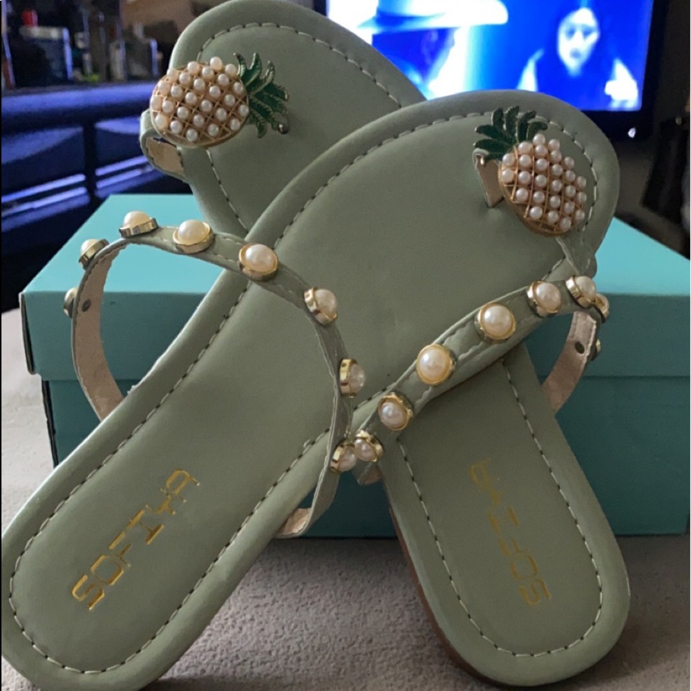 mint green sandals